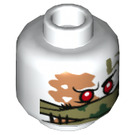 LEGO Dragon Hunter Minifigure Head (Recessed Solid Stud) (3626 / 38699)