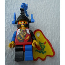 LEGO Draak Knight met Blauw Draak Plumes en Cape Castle minifiguur