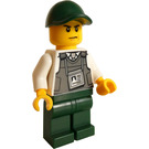 LEGO Řidič s Tmavě zelená Víčko Minifigurka