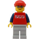 LEGO Chauffør med Rød Kasket Minifigur