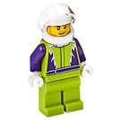 LEGO Kuljettaja jossa Valkoinen Kypärä Minihahmo