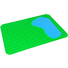LEGO Duplo Grundplatte 16 x 24 mit Blau Pond Muster
