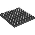 LEGO Duplo Noir assiette 8 x 8 (51262 / 74965)
