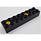 LEGO Duplo Noir Duplo Toolo Brique 2 x 8 avec Screws at Trou 1 et 5 (31036)