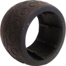 Duplo Black Tire with Circles / Trapezoids Pattern (31351)