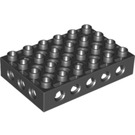 LEGO Duplo Zwart Toolo 4 x 6 x 1 met Thread+screws (76395 / 86599)