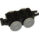 LEGO Duplo Schwarz Zug Wagon 2 x 4 mit Light Grau Räder (54804)