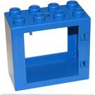 LEGO Duplo Blue Door Frame 2 x 4 x 3 Old (with Flat Rim)