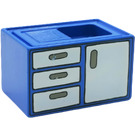 LEGO Duplo Blauw Sink en Cabinet
