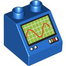 LEGO Duplo Blau Steigung 2 x 2 x 1.5 (45°) mit Oscilloscope (6474 / 86142)