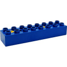 LEGO Duplo Blau Toolo Backstein 2 x 8 mit Screws at Loch 1 und 5 (31036)