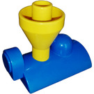 LEGO Duplo Blau Zug oben mit Gelb Funnel