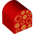 LEGO Duplo Brique 2 x 2 x 2 avec Haut incurvé avec Circles et Dots (3664 / 12722)