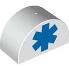 LEGO Duplo Brique 2 x 4 x 2 avec Haut incurvé avec Bleu Hospital sign (31213 / 95443)