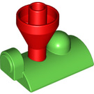 LEGO Duplo Leuchtend grün Boiler mit rot Funnel (4570 / 73355)