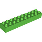 LEGO Duplo Fel groen Steen 2 x 10 (2291)