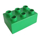 LEGO Duplo Leuchtend grün Backstein 2 x 3 (87084)