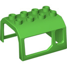 LEGO Duplo Vert clair Cabin Upper Part 4 x 4 x 2 (51546)