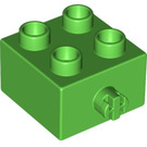 LEGO Duplo Bright Green Duplo Brick 2 x 2 with Pin (3966)