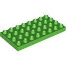LEGO Duplo Vert clair Duplo assiette 4 x 8 (4672 / 10199)