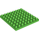 LEGO Duplo Leuchtend grün Platte 8 x 8 (51262 / 74965)