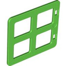 LEGO Duplo Vert clair Fenêtre 4 x 3 avec Bars avec des panneaux de même taille (90265)