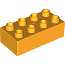 LEGO Duplo Helles Licht Orange Backstein 2 x 4 (3011 / 31459)