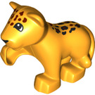LEGO Duplo Helder Lichtoranje Leopard Cub met Raised Paw (81411)