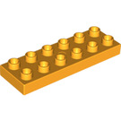 LEGO Duplo Orange clair brillant assiette 2 x 6 (98233)
