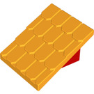 LEGO Duplo Bright Light Orange Shingled Roof with Red Base 2 x 4 x 2 (4860 / 73566)