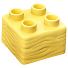 LEGO Duplo Helder Lichtgeel Steen 2 x 2 Hay (69716)