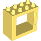 LEGO Duplo Bright Light Yellow Door Frame 2 x 4 x 3 with Flat Rim (61649)