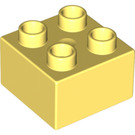 LEGO Duplo Jaune clair brillant Duplo Brique 2 x 2 (3437 / 89461)