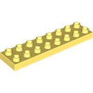 LEGO Duplo Jaune clair brillant assiette 2 x 8 (44524)