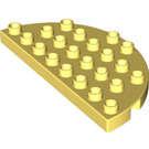 LEGO Duplo Jaune clair brillant assiette 8 x 4 Semicircle (29304)