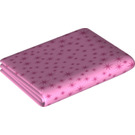 LEGO Duplo Bright Pink Blanket (8 x 10cm) with Pink Stars (75681 / 85964)