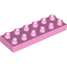 LEGO Duplo Rose pétant assiette 2 x 6 (98233)