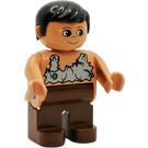 LEGO Duplo Caveman with Black Hair Duplo Figure