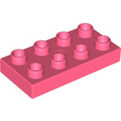 LEGO Duplo Coral Plate 2 x 4 (4538 / 40666)