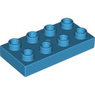 LEGO Duplo Azur foncé assiette 2 x 4 (4538 / 40666)