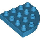 LEGO Duplo Azur foncé assiette 4 x 4 avec Rond Coin (98218)
