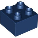 LEGO Duplo Bleu foncé Brique 2 x 2 (3437 / 89461)