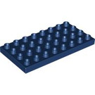LEGO Duplo Bleu foncé assiette 4 x 8 (4672 / 10199)