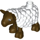 Duplo Donkerbruin Sheep met Woolly Coat (12062 / 87316)