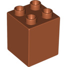 LEGO Duplo Dark Orange Duplo Brick 2 x 2 x 2 (31110)