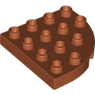 LEGO Duplo Dark Orange Plate 4 x 4 with Round Corner (98218)