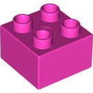 LEGO Duplo Dunkelpink Backstein 2 x 2 (3437 / 89461)