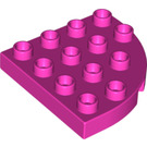 LEGO Duplo Rose foncé assiette 4 x 4 avec Rond Coin (98218)