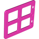 LEGO Duplo Dark Pink Window 4 x 3 with Bars with Same Sized Panes (90265)