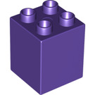 LEGO Duplo Violet foncé Brique 2 x 2 x 2 (31110)